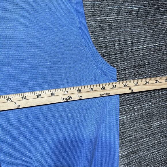 Peter Millar Vest Men's Large Blue Full Zip Vintage Silk Cashmere - Picture 9 of 12